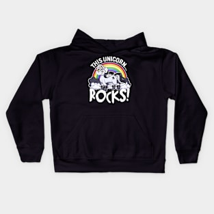 This Unicorn Rocks Cartoon Kids Hoodie